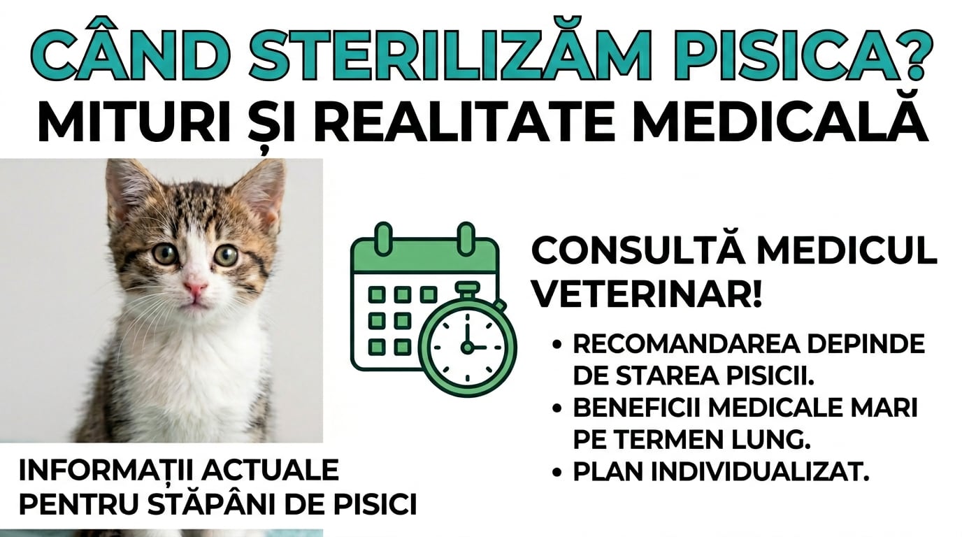 La ce vârstă sterilizezi pisica: ghid 2026