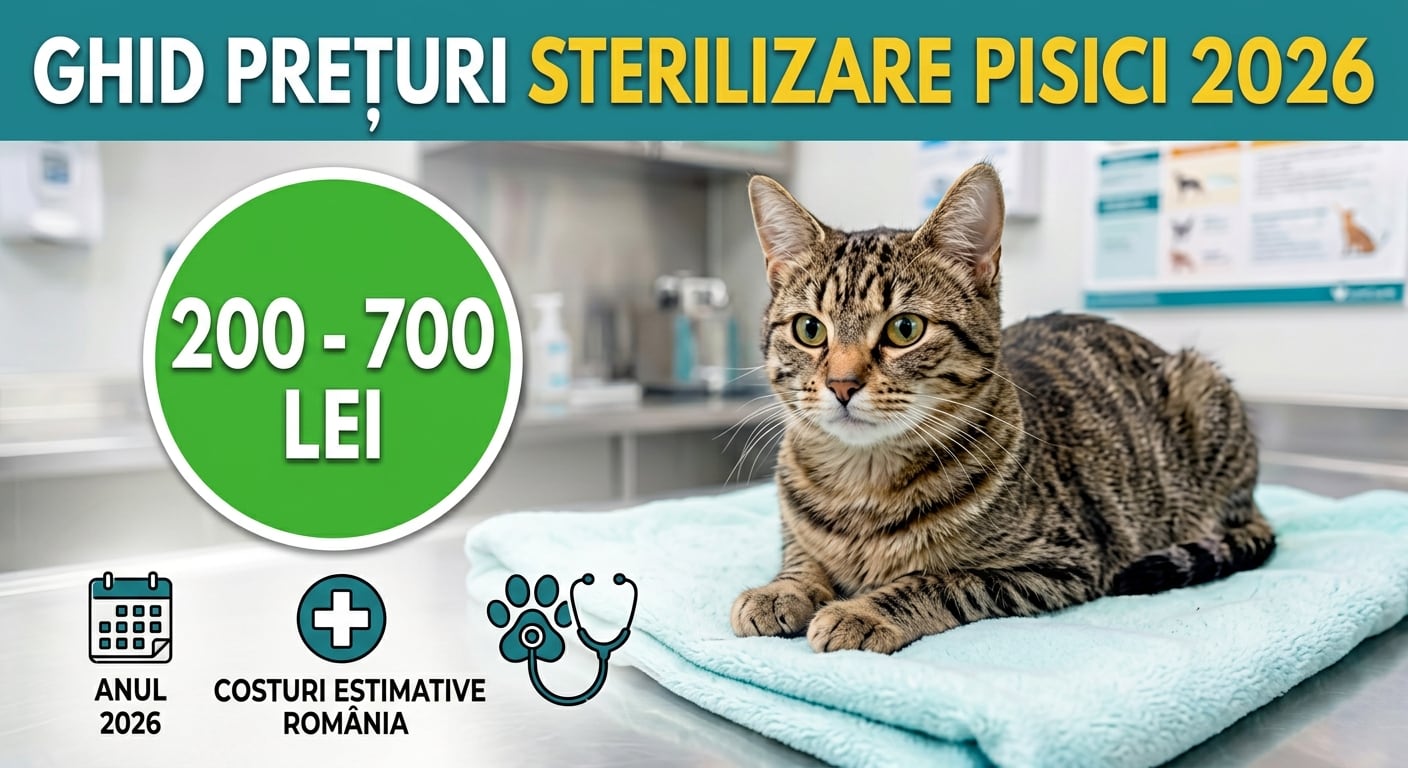 Cât costă sterilizarea la pisici în 2026: 200-700 lei