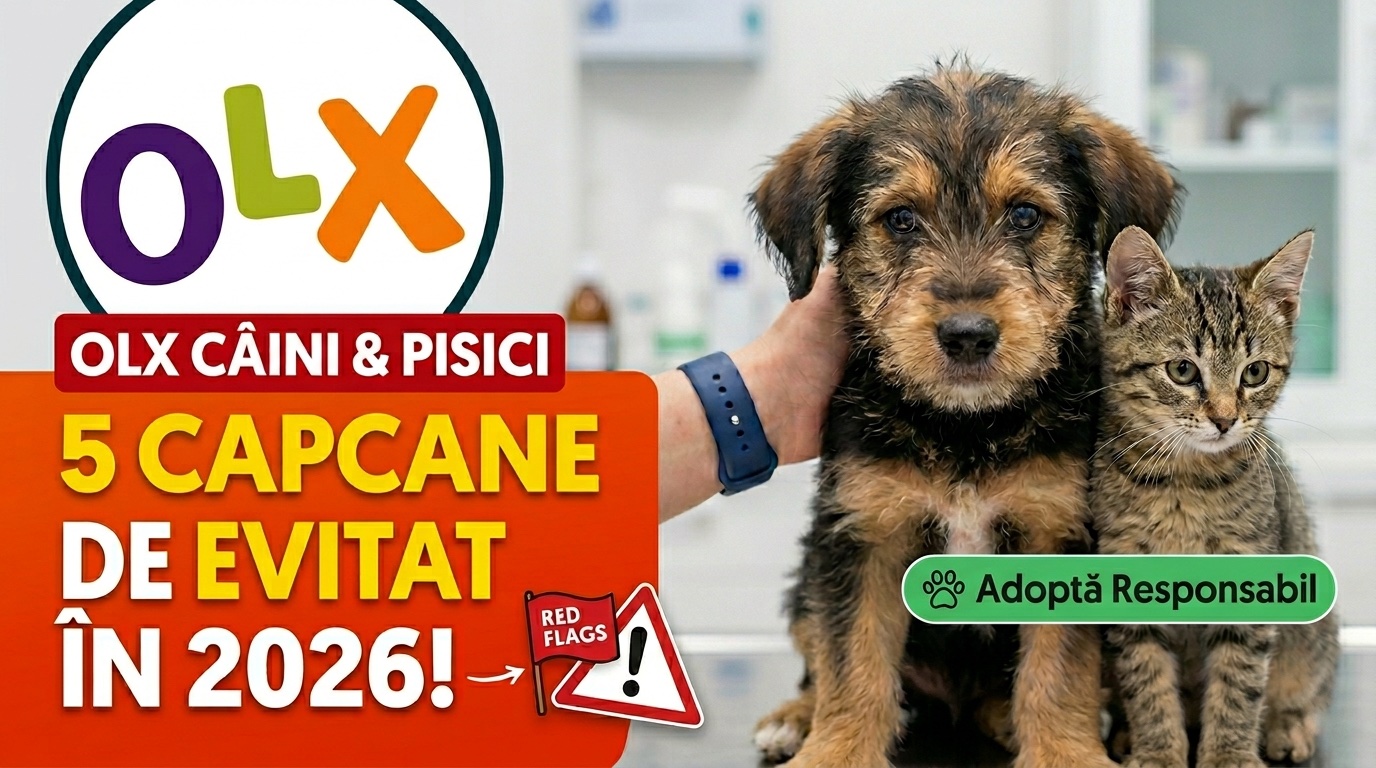 OLX câini și pisici: 5 capcane de evitat în 2026